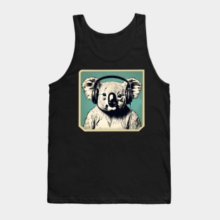 Koala with headphones Tank Top